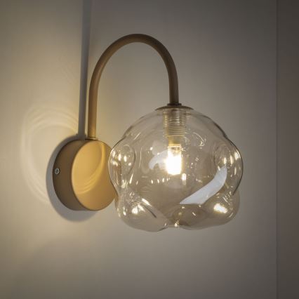 Wandlamp LAVA 1xG9/8W/230V beige/rookkleurig