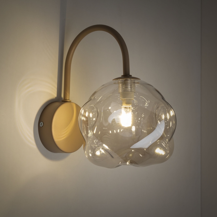 Wandlamp LAVA 1xG9/8W/230V beige/rookkleurig