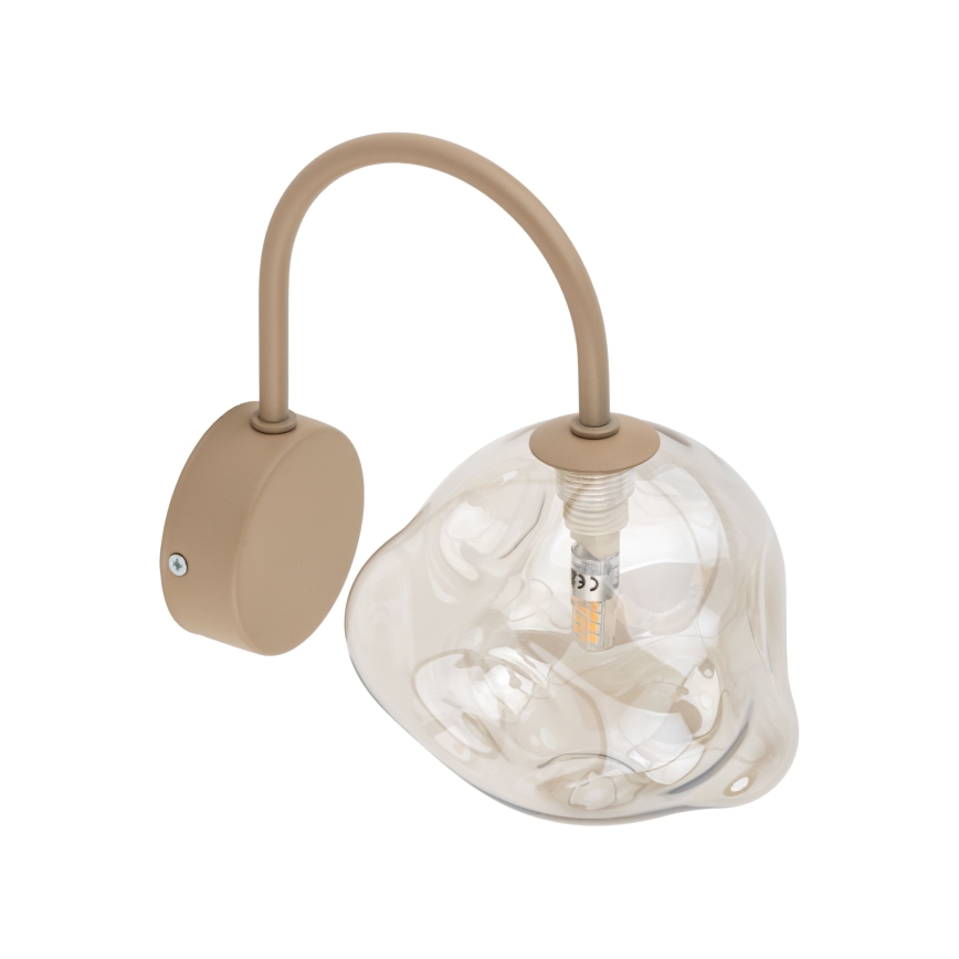 Wandlamp LAVA 1xG9/8W/230V beige/rookkleurig