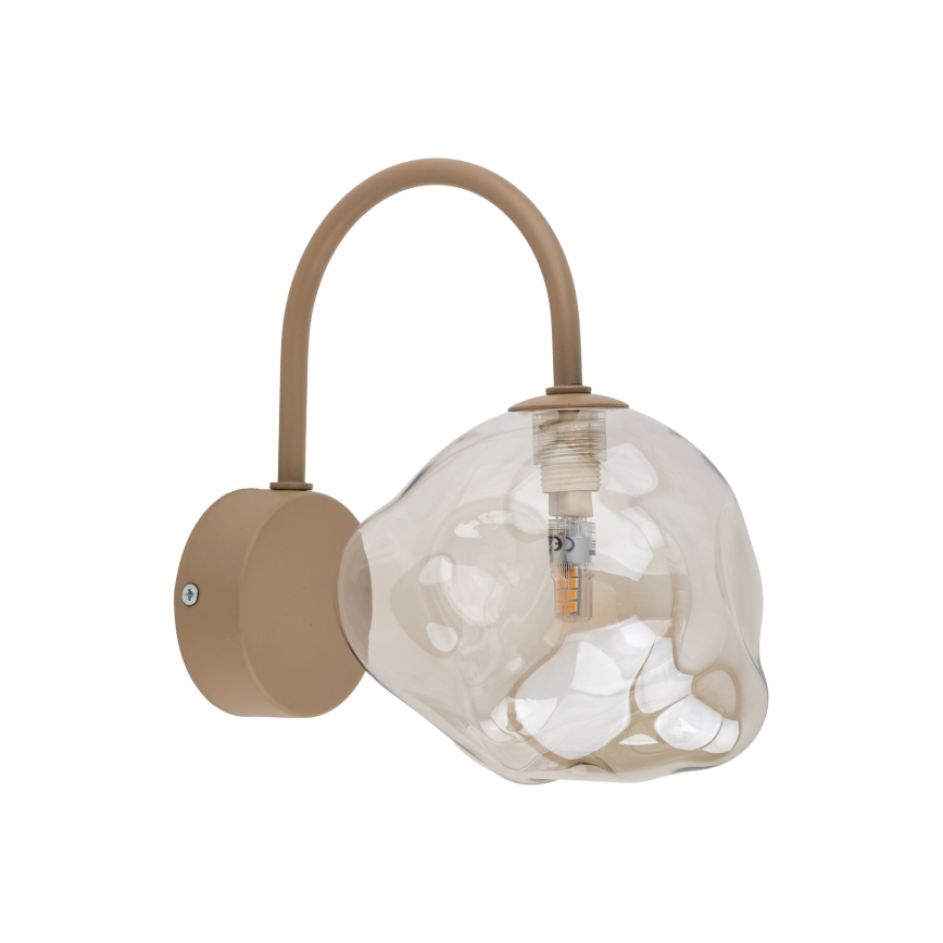 Wandlamp LAVA 1xG9/8W/230V beige/rookkleurig