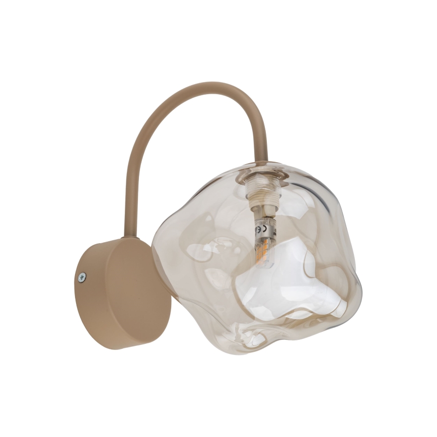 Wandlamp LAVA 1xG9/8W/230V beige/rookkleurig