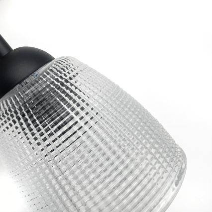 Wandlamp LEANDRA 1xE27/15W/230V eiken/zwart