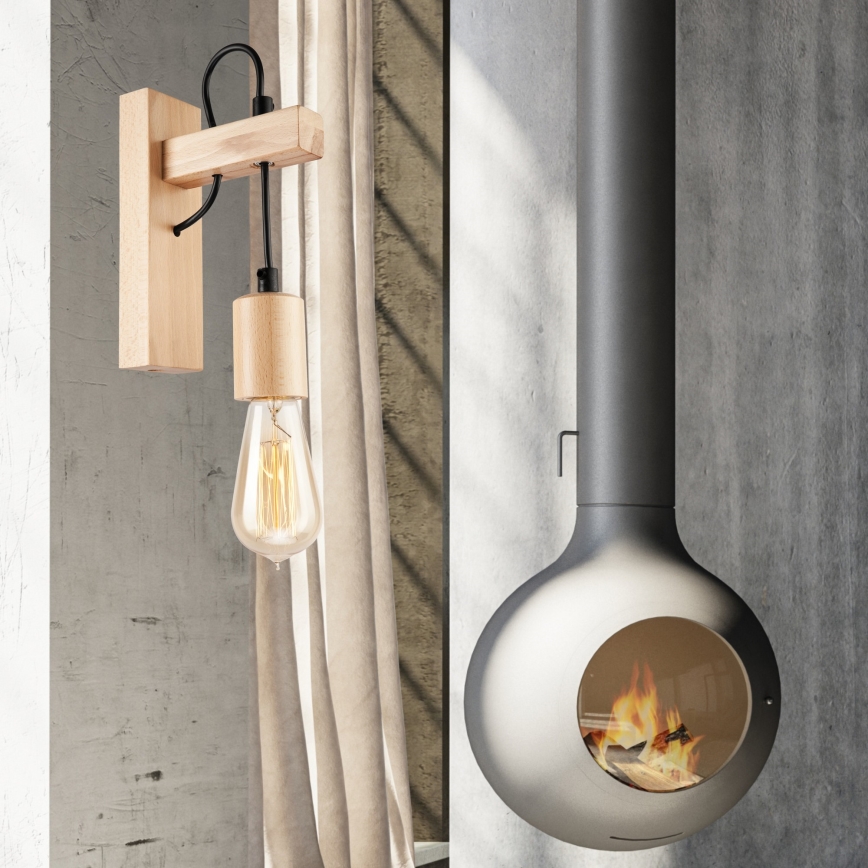 Wandlamp LEON 1xE27/60W/230V beuken