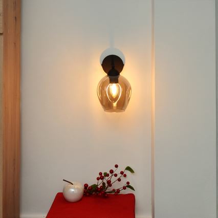 Wandlamp LILI 1xE27/15W/230V zwart/grijs