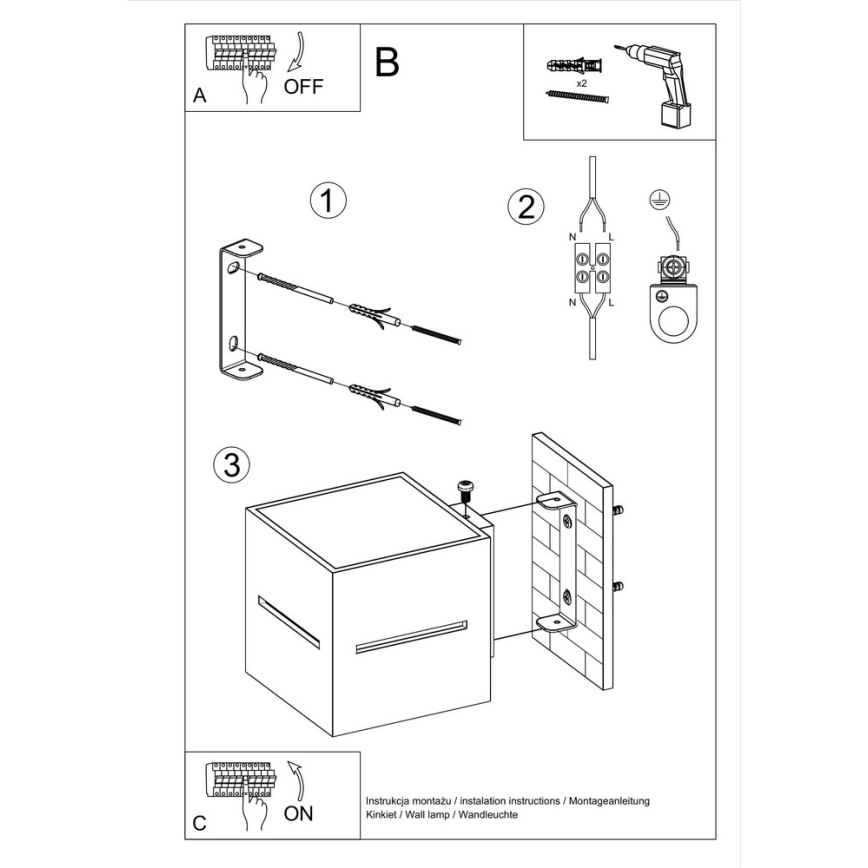 Wandlamp LOBO 1xG9/40W/230V wit