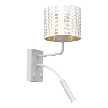 Wandlamp LOFT SHADE 1xE27/60W+1xG9/8W/230V wit/goud