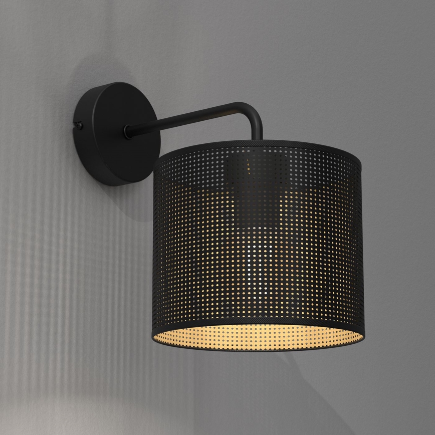 Wandlamp LOFT SHADE 1xE27/60W/230V zwart/goud