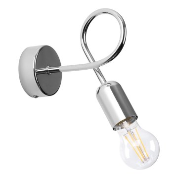 Wandlamp LOOP 1xE27/15W/230V glanzend chroom