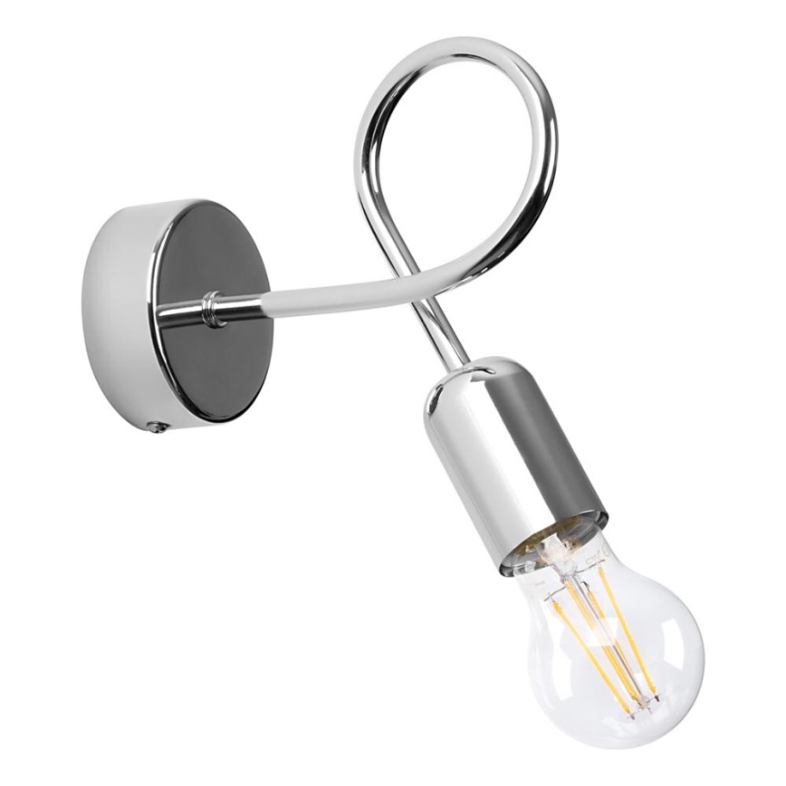 Wandlamp LOOP 1xE27/15W/230V glanzend chroom