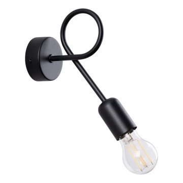 Wandlamp LOOP 1xE27/15W/230V zwart