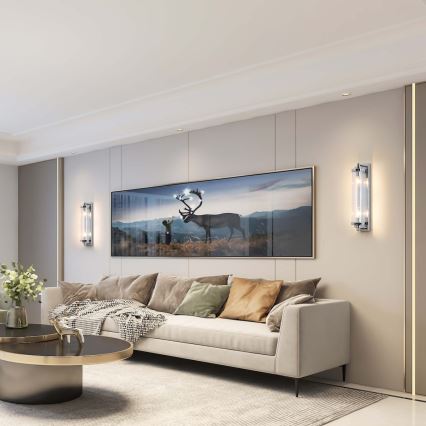 Wandlamp LORENZO 2xE14/40W/230V glanzend chroom