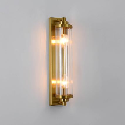 Wandlamp LORENZO 2xE14/40W/230V goudkleurig