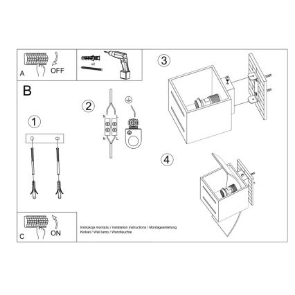 Wandlamp LORETO 1xG9/40W/230V grijs