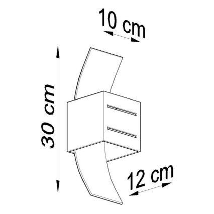 Wandlamp LORETO 1xG9/40W/230V zwart