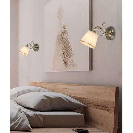 Wandlamp LOSANNA 1xE14/40W/230V messing