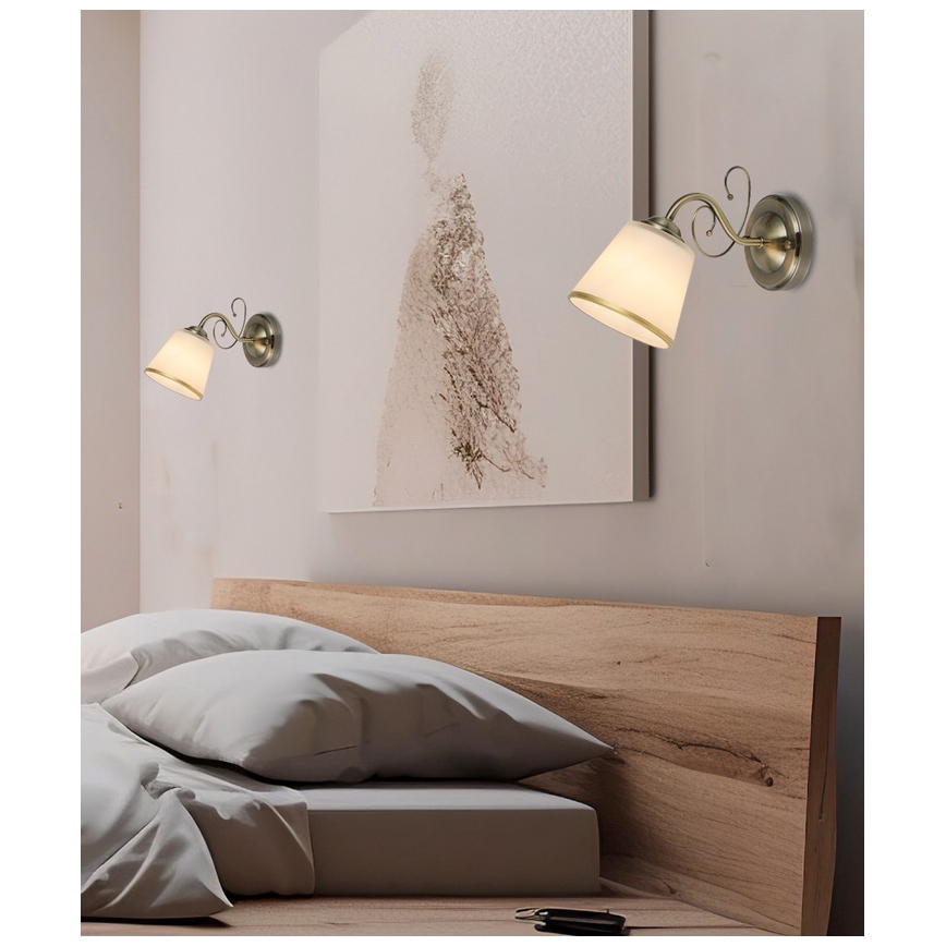 Wandlamp LOSANNA 1xE14/40W/230V messing