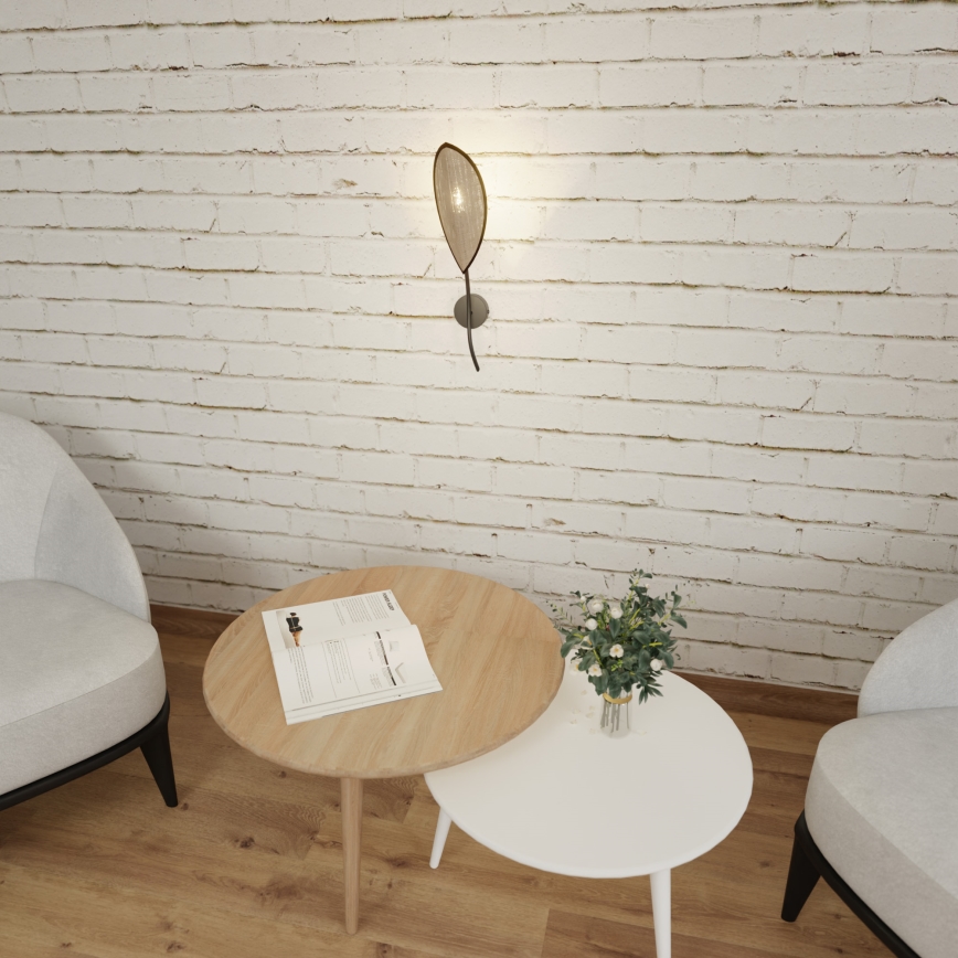Wandlamp LOTUS 1xE14/10W/230V zwart/beige