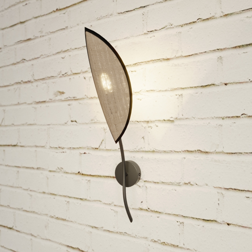 Wandlamp LOTUS 1xE14/10W/230V zwart/beige