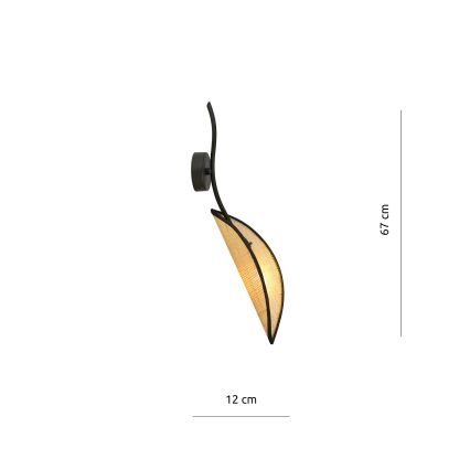 Wandlamp LOTUS 1xE14/10W/230V zwart/beige