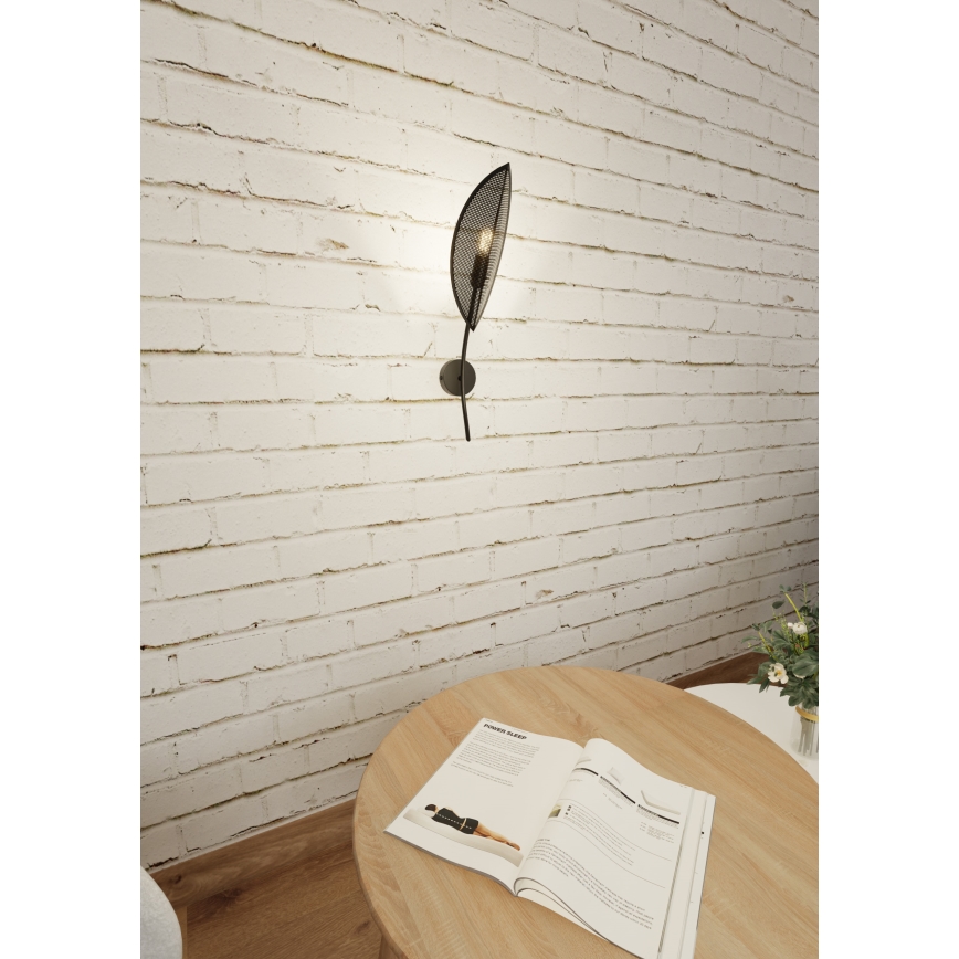 Wandlamp LOTUS 1xE14/10W/230V zwart/goud