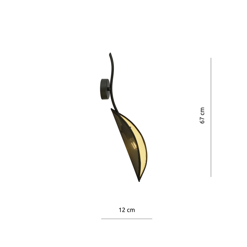 Wandlamp LOTUS 1xE14/10W/230V zwart/goud