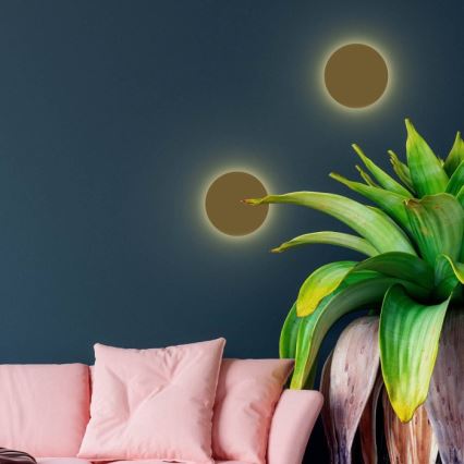 Wandlamp LUNA 2xG9/8W/230V Ø 20 cm goudkleurig