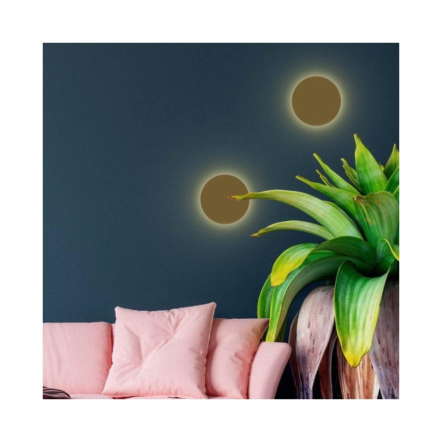 Wandlamp LUNA 2xG9/8W/230V Ø 20 cm goudkleurig