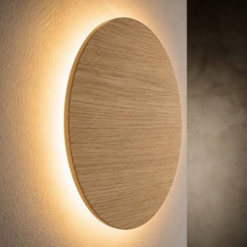 Wandlamp LUNA 4xG9/8W/230V Ø 30 cm eiken