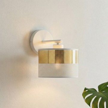 Wandlamp LUX 1xE27/15W/230V wit/goud