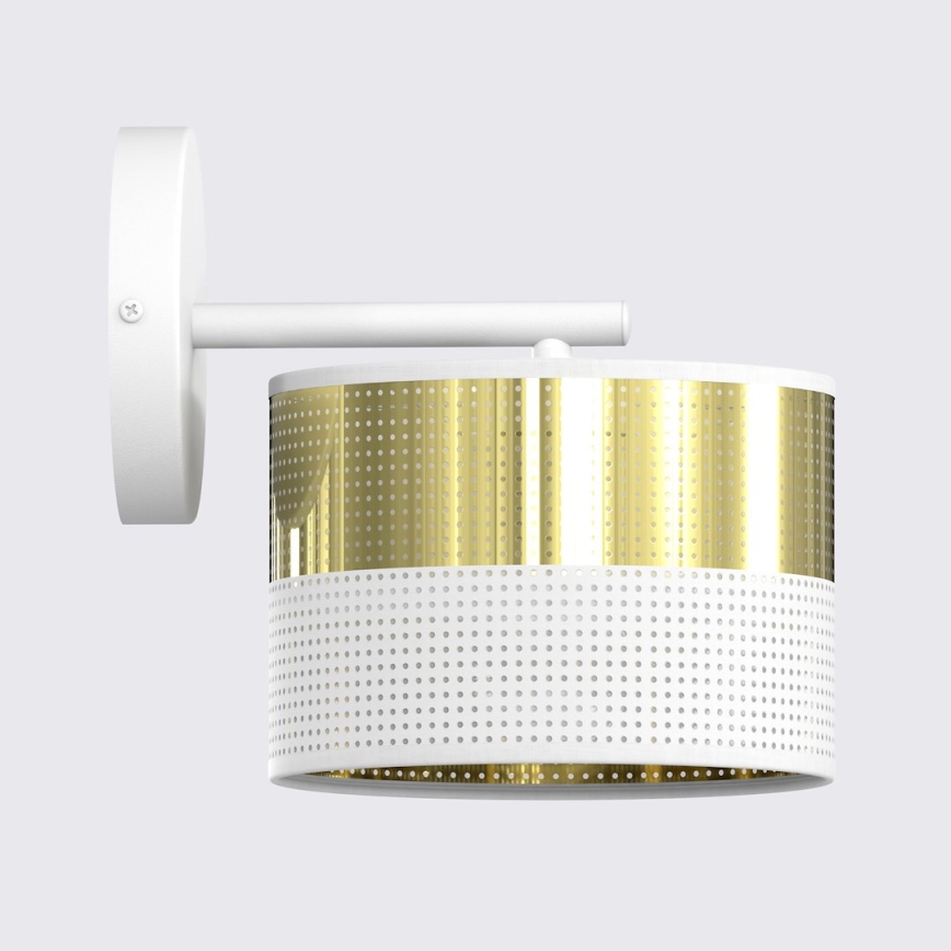 Wandlamp LUX 1xE27/15W/230V wit/goud