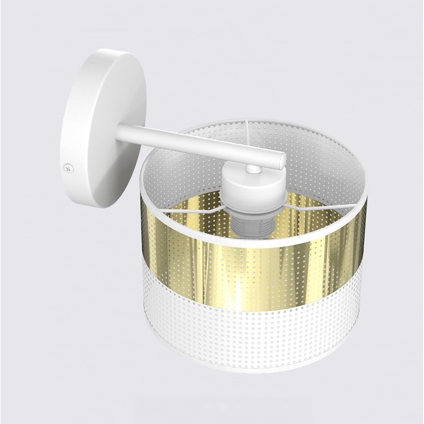 Wandlamp LUX 1xE27/15W/230V wit/goud