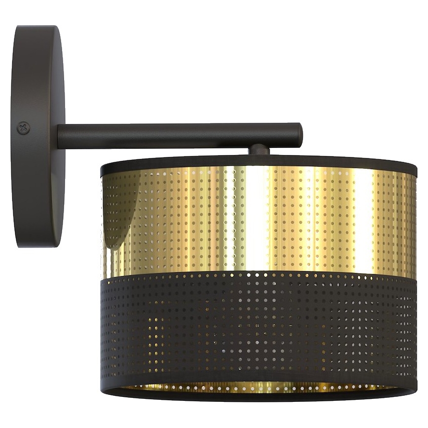 Wandlamp LUX 1xE27/15W/230V zwart/goud