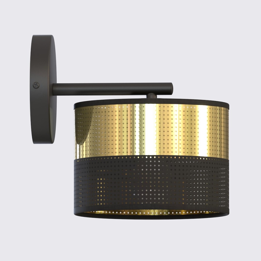 Wandlamp LUX 1xE27/15W/230V zwart/goud