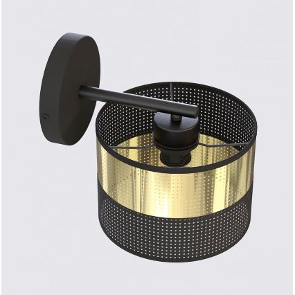 Wandlamp LUX 1xE27/15W/230V zwart/goud