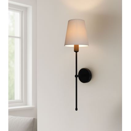 Wandlamp MADELA 1xE14/40W/230V beige/zwart