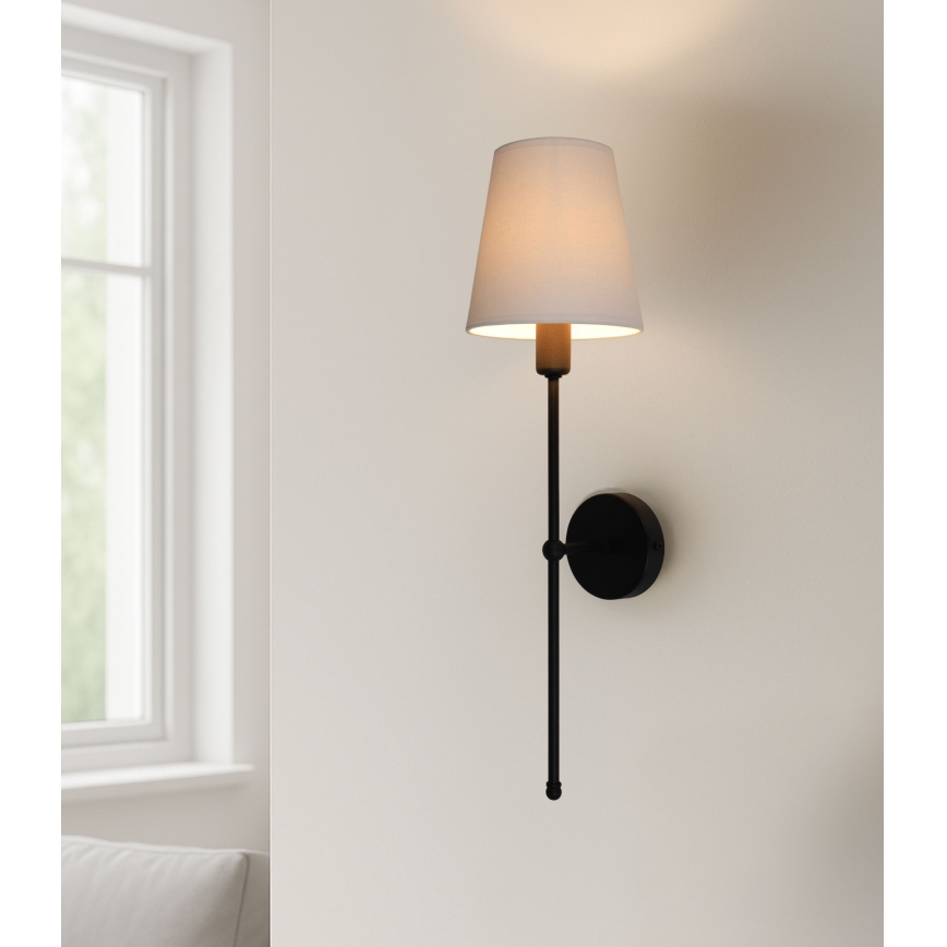 Wandlamp MADELA 1xE14/40W/230V beige/zwart