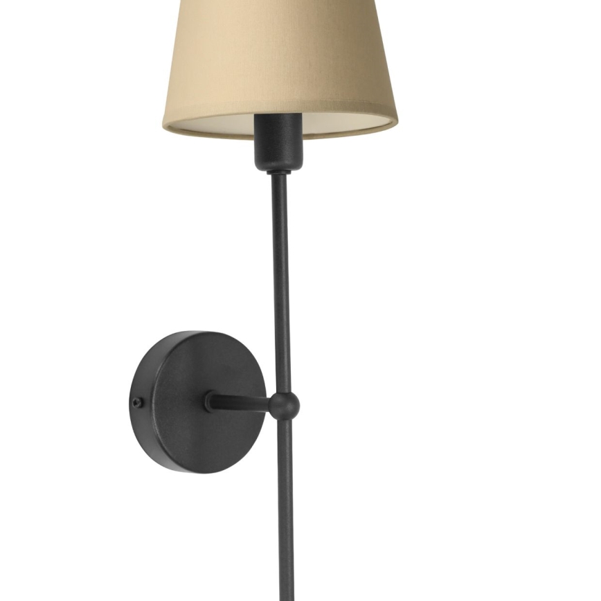 Wandlamp MADELA 1xE14/40W/230V beige/zwart