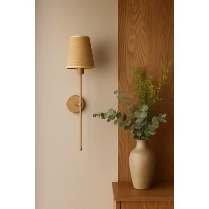 Wandlamp MADELA 1xE14/40W/230V jute/beige