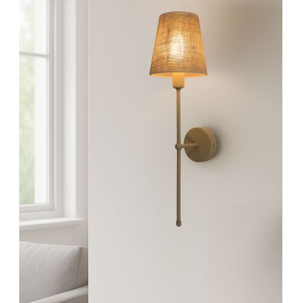 Wandlamp MADELA 1xE14/40W/230V jute/beige