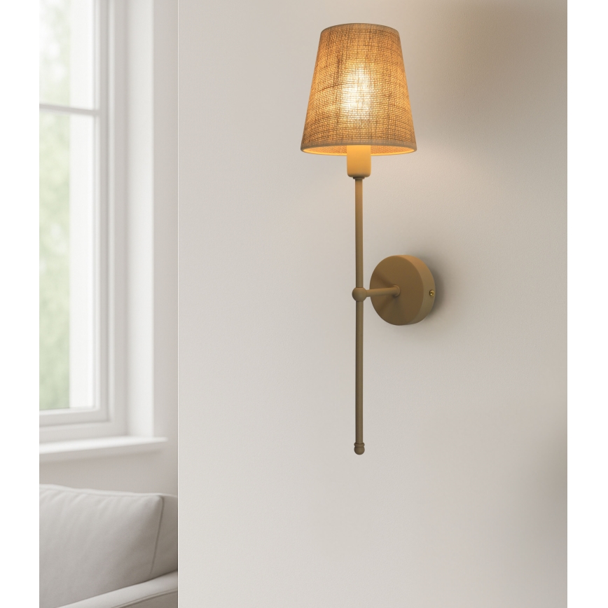 Wandlamp MADELA 1xE14/40W/230V jute/beige
