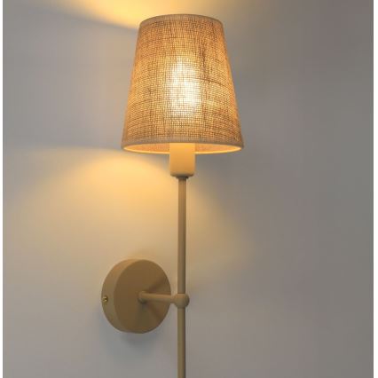 Wandlamp MADELA 1xE14/40W/230V jute/beige