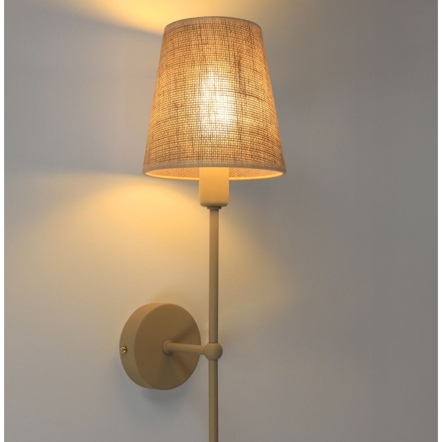 Wandlamp MADELA 1xE14/40W/230V jute/beige