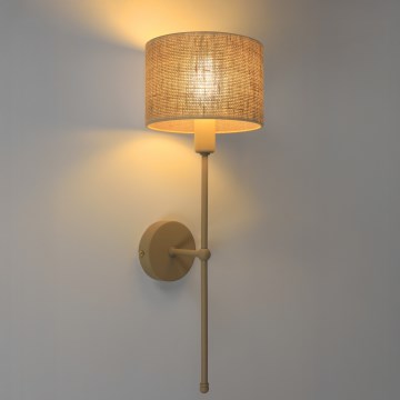 Wandlamp MADELA 1xE14/40W/230V jute/beige