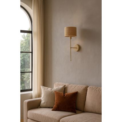 Wandlamp MADELA 1xE14/40W/230V jute/beige