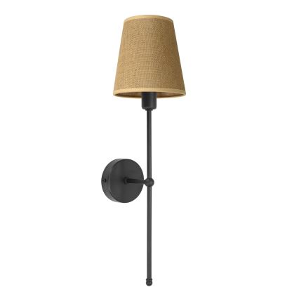 Wandlamp MADELA 1xE14/40W/230V jute/zwart