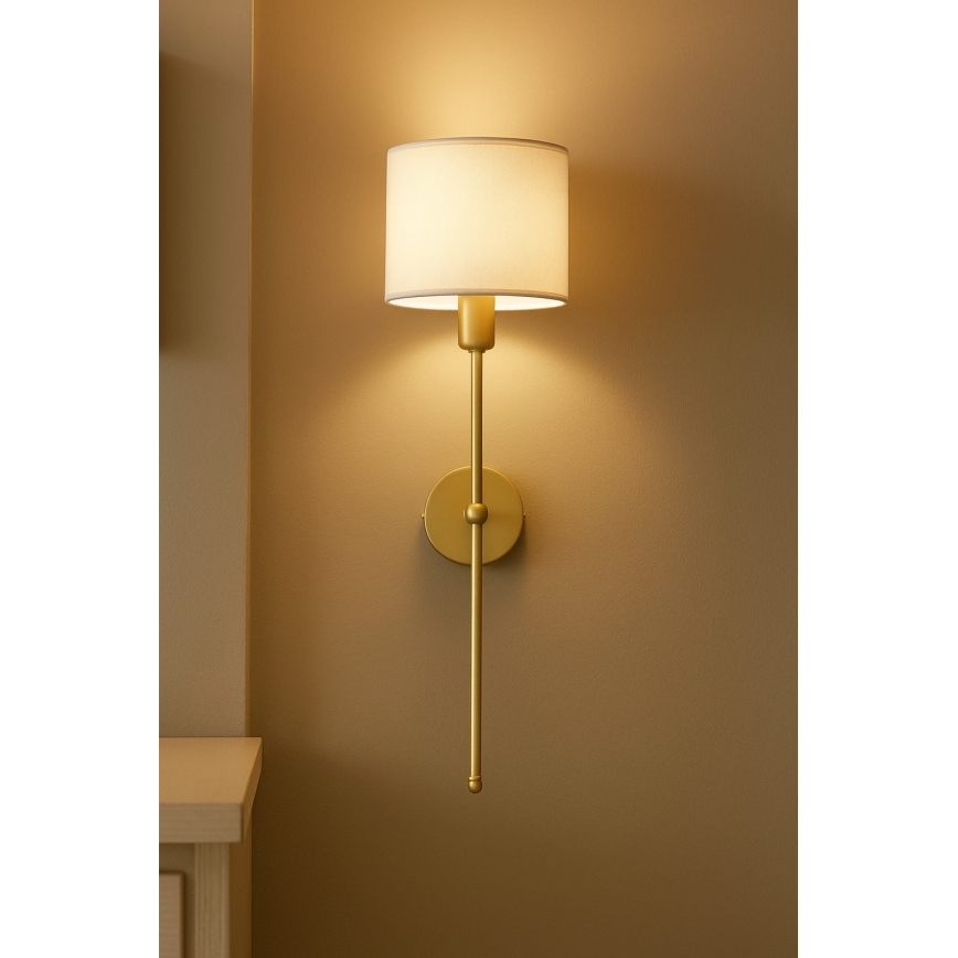 Wandlamp MADELA 1xE14/40W/230V wit/beige
