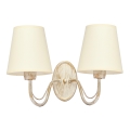 Wandlamp MALBO 2xE27/15W/230V beige