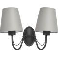 Wandlamp MALBO 2xE27/15W/230V grijs/zwart