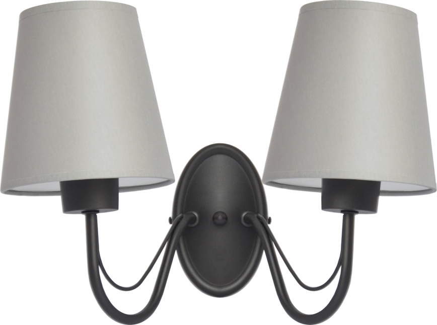 Wandlamp MALBO 2xE27/15W/230V grijs/zwart