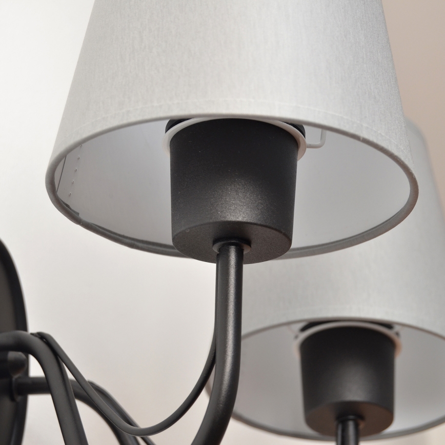 Wandlamp MALBO 2xE27/15W/230V grijs/zwart